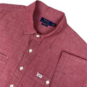 Polo Ralph Lauren Classic Fit Button Up Shirt Mens XL Short Sleeve Cotton Preppy